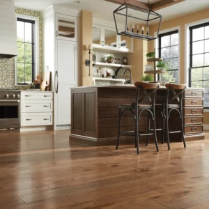 Brown hardwood flooring in a kitchen | The Flooring Center